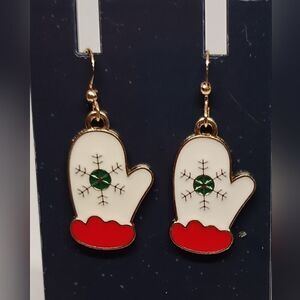 Christmas‎ earrings mittens dangle new e57